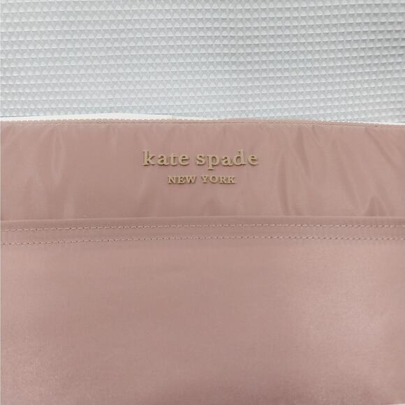 NWT! KATE SPADE! GORGEOUS CHAMPAGNE PINK NYLON PADDED LAPTOP CASE! 15"-16" - Picture 3 of 10